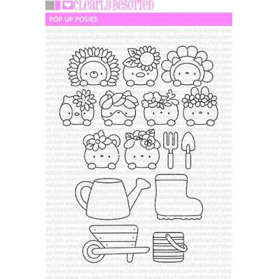 Clearly Besotted Clear Stamps - Pop Up Posies